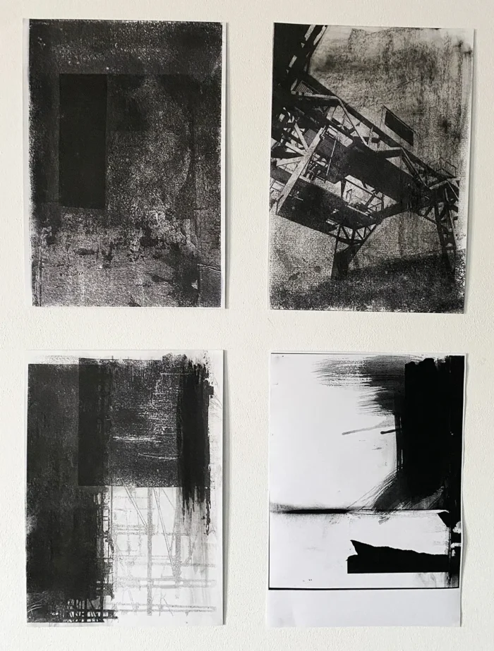 grafika monotypia sztuka art graphic